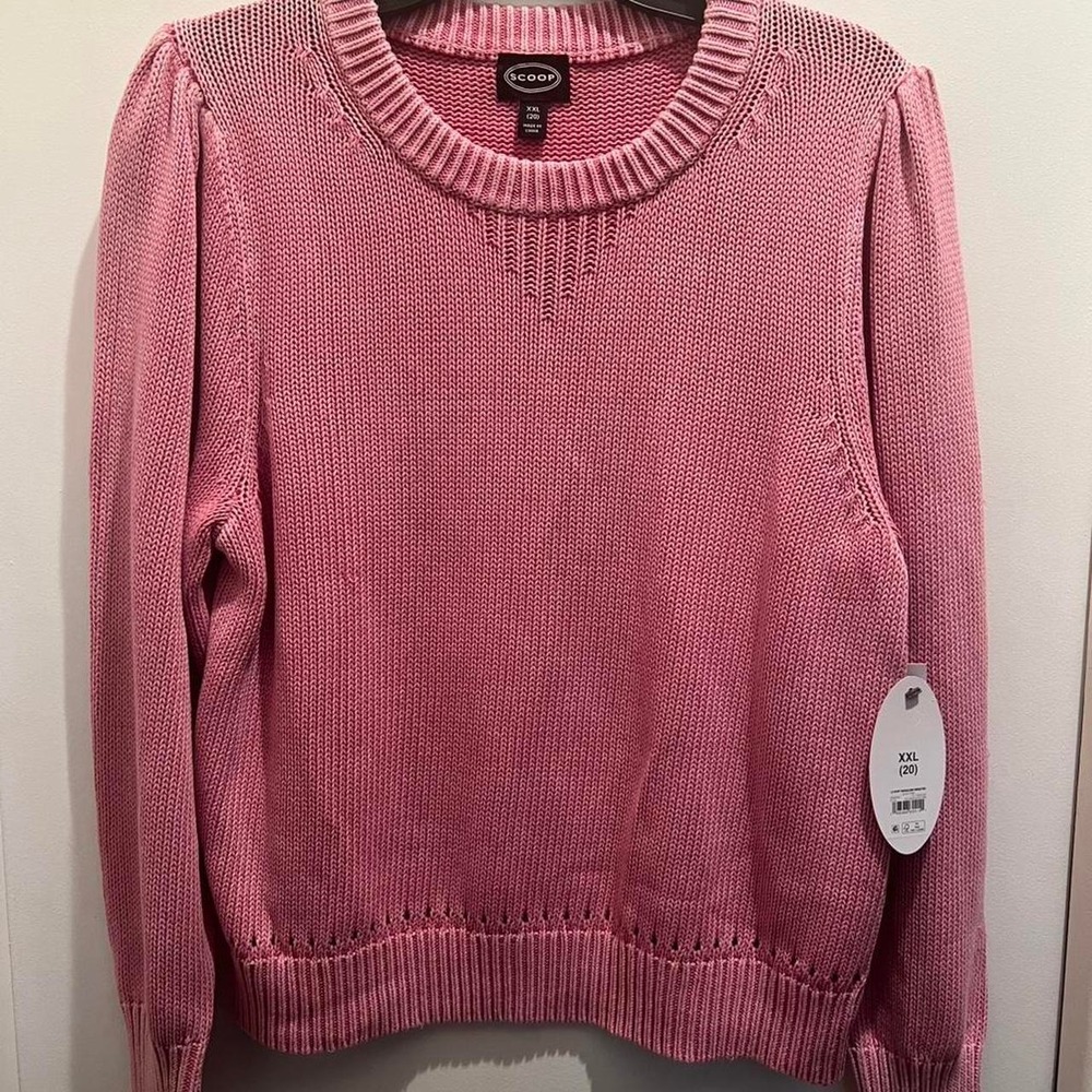 Pink Scoop knit sweater